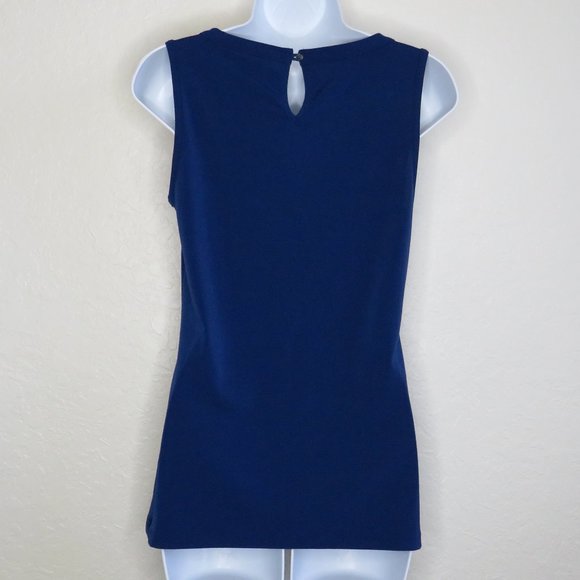 Banana Republic* Women's Sleeveless Boatneck Straight Hem Keyhole Blouse~ Small - Picture 7 of 7